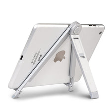Load image into Gallery viewer, Tablet Mobile Phone Universal Adjustable Triangle Stand Flat Desktop Folding