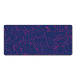 Geographic Topographic Map Lines Desk Mat