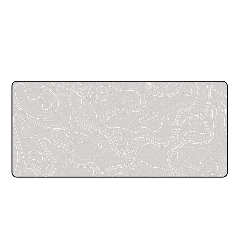 Geographic Topographic Map Lines Desk Mat