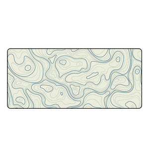 Geographic Topographic Map Lines Desk Mat