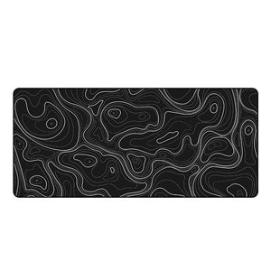 Geographic Topographic Map Lines Desk Mat