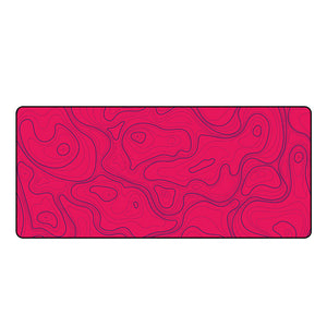 Geographic Topographic Map Lines Desk Mat