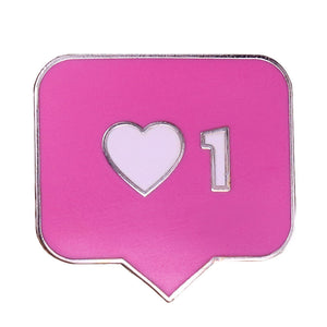 Heart Social Pin