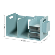 Load image into Gallery viewer, All-in-1 Desk Bookshelf With Drawer Organizers
